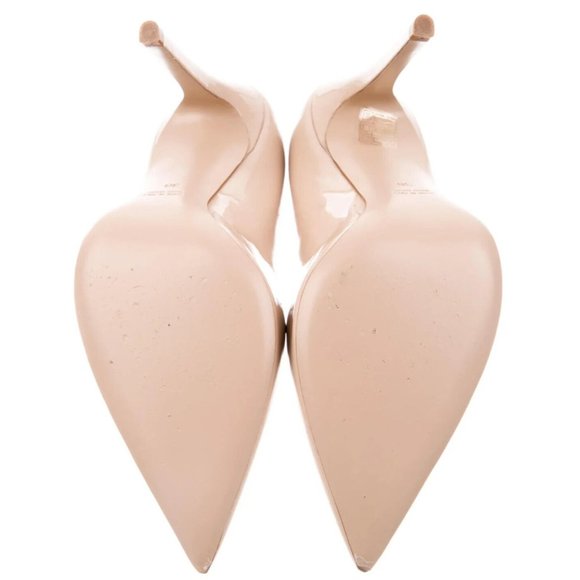 Scanlan Theodore Nude Patent Leather Pointed Toe Designer High Heel Pumps 8.M - Picture 9 of 13